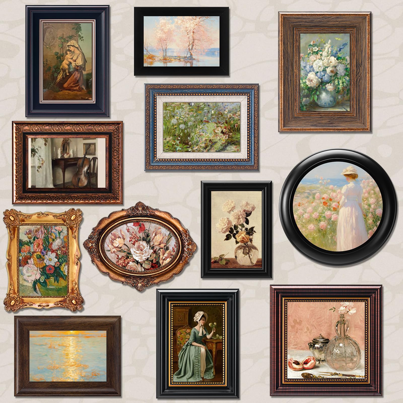 Amazon.com: Pinkunn 12 Pcs Vintage Picture Frames for Wall or